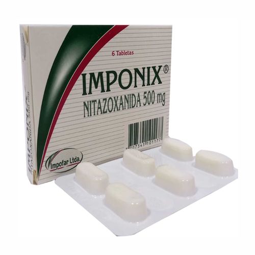 Imponix Nitazoxanida 500 Mg Caja X 6 Tabletas Comerlat