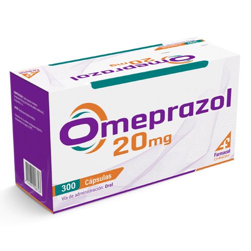 Omeprazol 20 Mg Caja X 300 Cápsulas Farmac