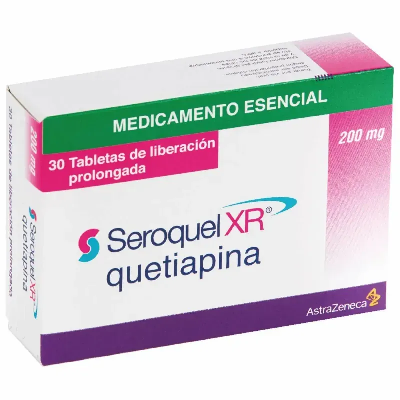 Seroquel XR L Pro 200mg Quetiapina Caja 30tab