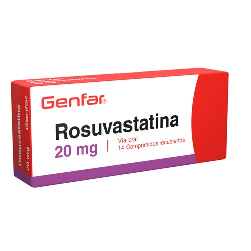 Rosuvastatina 20 Mg Caja X 14 Tabletas Genfar