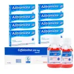 Pack Azitromicina 500 mg + Cefalexina 250