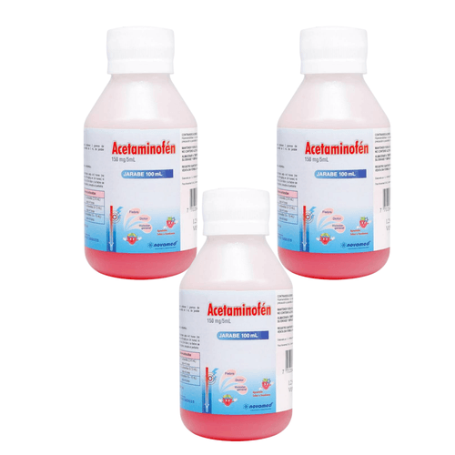 Oferta 2+1 Acetaminofén 150 mg/5 ml Jarabe Frasco X 100 ml Novamed Gen