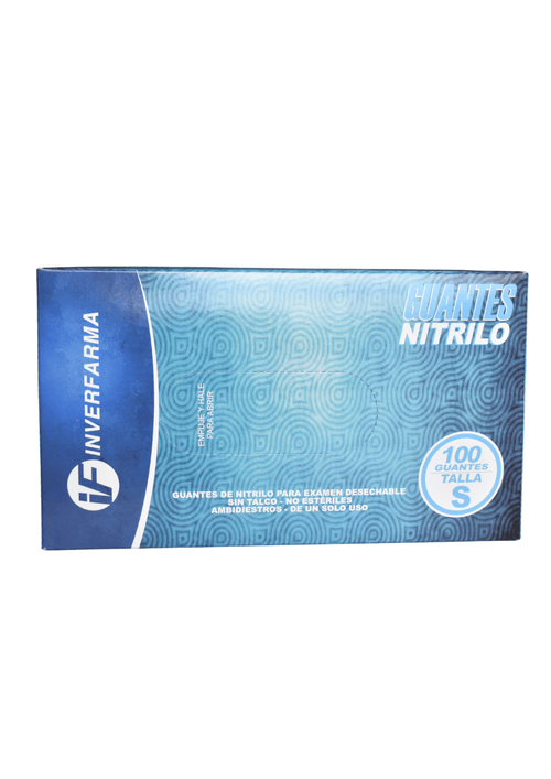 Guante Nitrilo Azul Talla S Caja X 100 Unidades Inverfarma