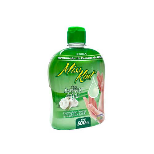 Removedor de Esmalte Miss Kiut Extra Ajo Verde Frasco 500 ml