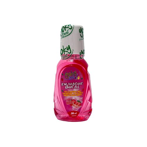 Enjuague Bucal Kids Sabor Fresa Yokident Frasco 200 ml