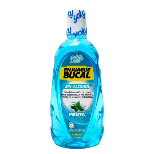 Enjuague Bucal Yoky Men Sin Alcohol Frasco 1000 ml