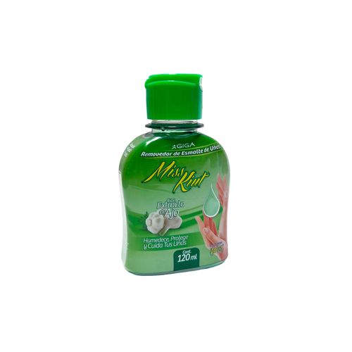 Removedor Esmalte Miss Kiut Extra Ajo Verde Frasco X 120 Ml