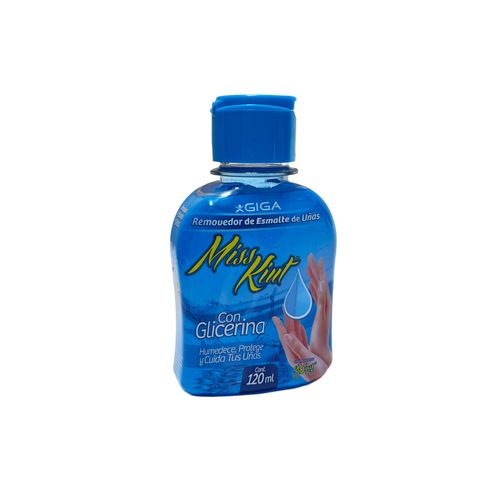 Removedor Esmalte Miss Kiut Glic Azul Frasco X 120 Ml