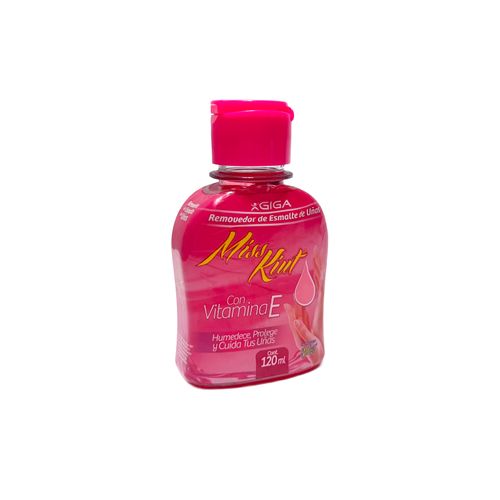 Removedor Esmalte Miss Kiut Vitamina Rosado Frasco X 120 Ml