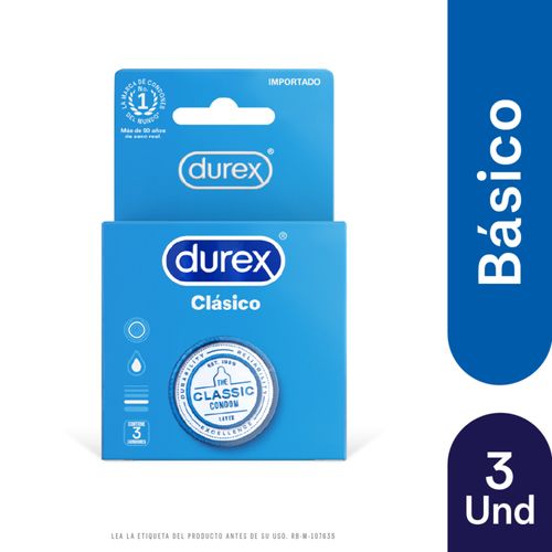 Oferta Preservativo Durex Clásico Caja X 3 Unidades 3 + 1