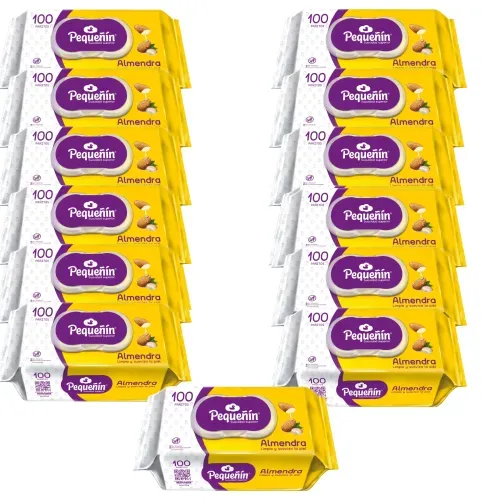 Oferta Pañitos Húmedos Pequeñín Almendra 100 Und 12 + 1