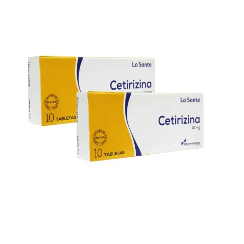 ¡Promoción 1+1! Cetirizina 10 Mg Caja X 10 Tabletas La Santé