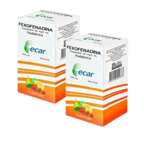 ¡Promoción 1+1! Fexofenadina Suspensión 30 Mg/5 Ml Frasco 150 Ml Ecar
