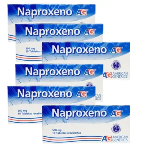 ¡Pack Ahorro 3+3! Naproxeno 500 Mg Caja X 10 Tabletas American Generics