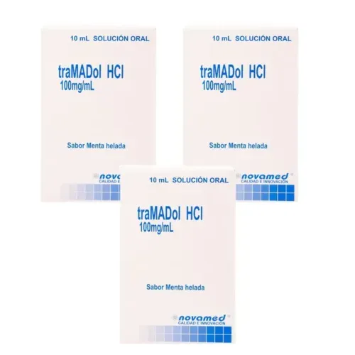 ¡Pack Ahorro 2+1! Tramadol 100 Mg/Ml Inyectable Frasco 10 Ml  Novamed