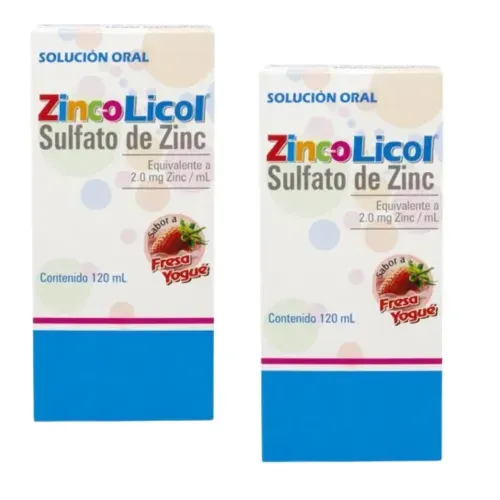 ¡Promoción 1+1! Zinco 2 Mg/Ml Fresa Solución Pediátrica Frasco 120 Ml Licol