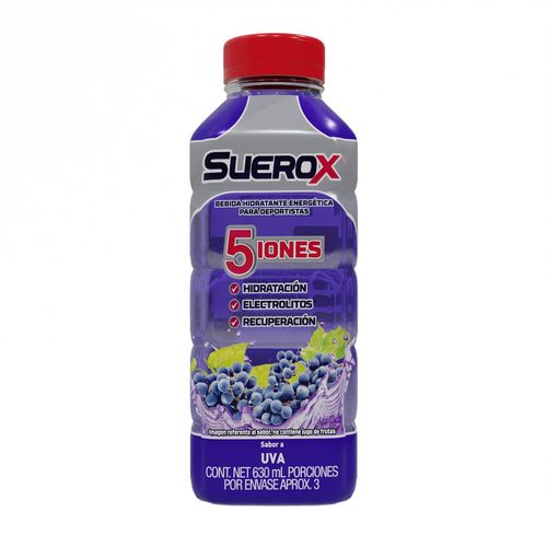 Suerox Adult 5 Iones Sabor Uva Frasco X 630 ml