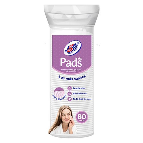 Pads Faciales de Algodón JGB Paquete 80 und