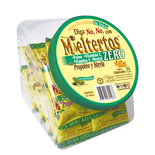 Mieltertos Zero Pastillas Masticables Bombonera 25 Sobres