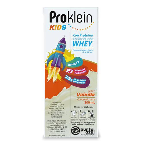 Proklein Kids Líquido Vainilla Caja X 200 ml