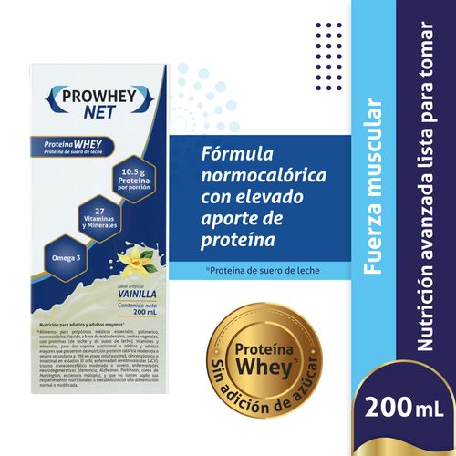 Prowhey Net Líquido Vainilla Caja X 200 ml