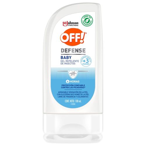 Repelente Off Defense Gel Bebé 100 Ml Sc Johnson