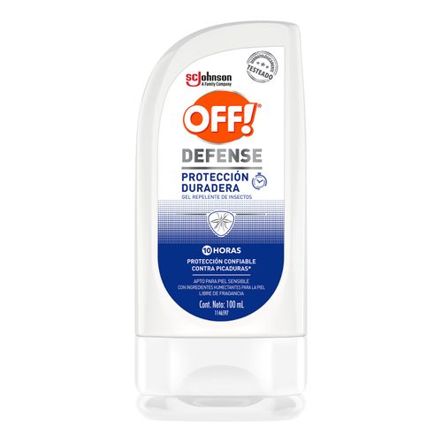 Repelente Off Defense Gel Protección Duradera Frasco X 100 Ml Sc Johnson