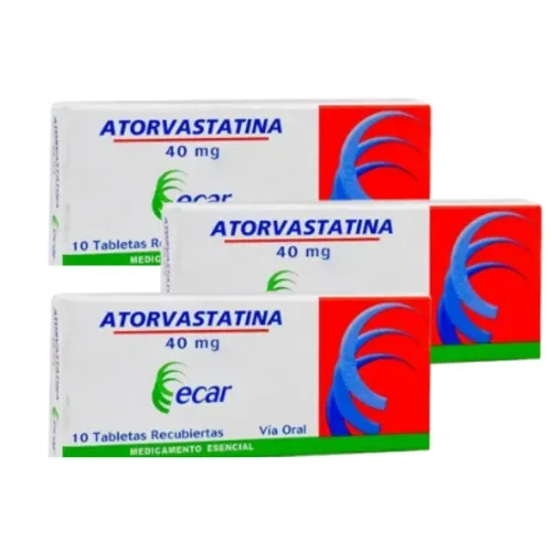 Oferta Atorvastatina 40 Mg Caja X 10 Tabletas Ecar 1 + 2