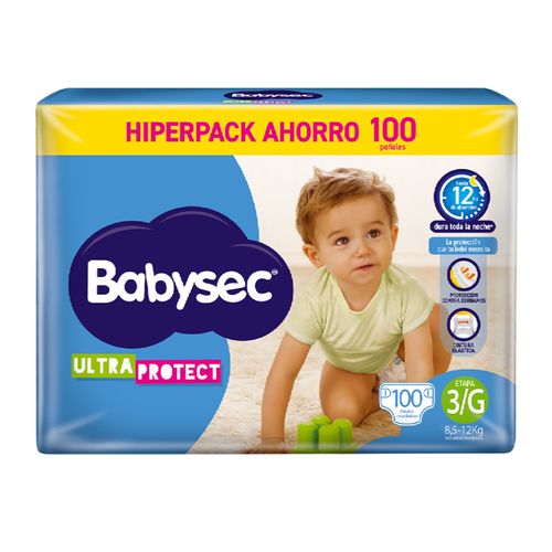 Pañal Babysec Ultraprotect Hiperpack Etapa 3/G X 100 Unidades Softys