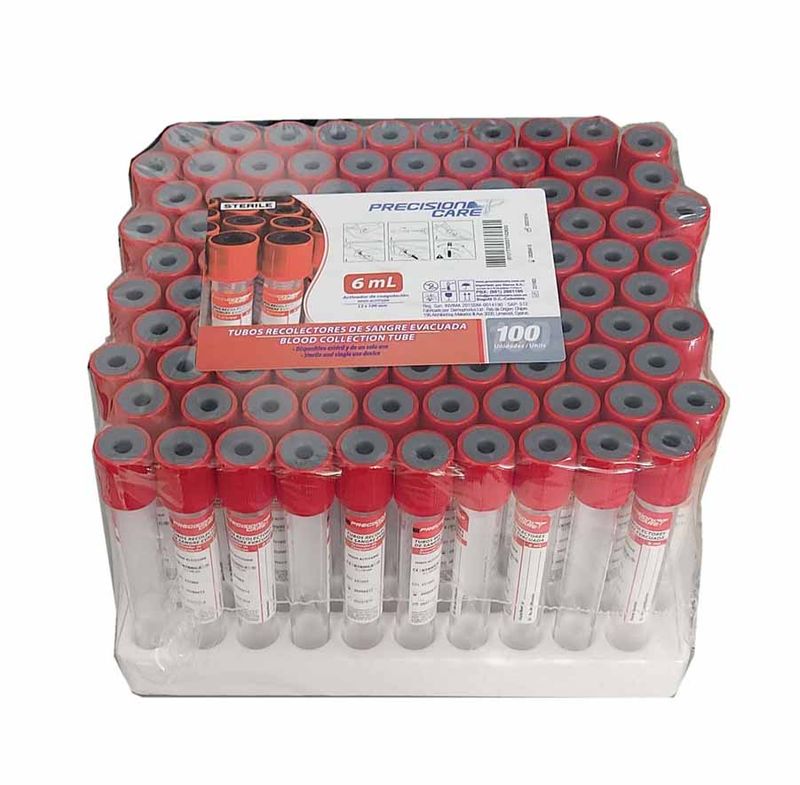 Tubo Tapa Roja Sin Activador 6ml 2600 X 100