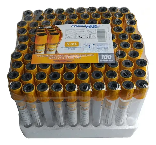 Tubo Tapa Amarilla con Gel 5ml 1000 x 100