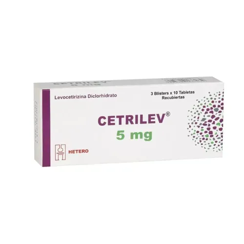 Cetrilev 5 mg Caja X 30 Tabletas Hetero
