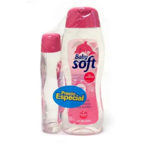 Shampoo Baby Soft Cuidado Delicado Frasco X 400 ml + 200 ml