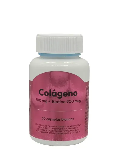 Biotina 900 mcg + Colágeno 200 mg Frasco X 60 Cápsulas