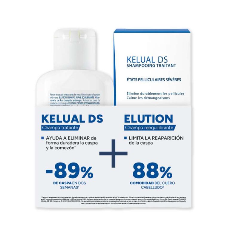 Kit Kelual DS Shampoo 100ml + Elution 100ml