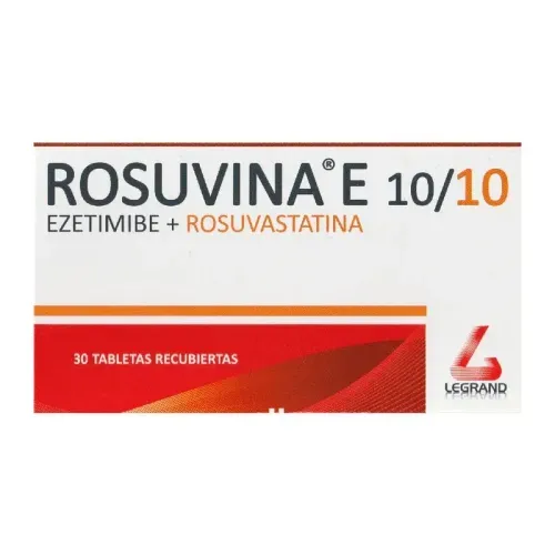 Rosuvina E 10 mg/10 mg Caja X 30 Tabletas Recubiertas