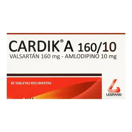 Cardik A 160 mg/10 mg Caja X 30 Tabletas Recubiertas