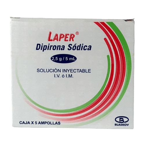 Laper Solución Inyectable 2.5 g/5 ml Caja X 5 Ampollas