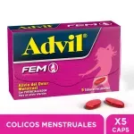 Advil Fem 400/65 mg Caja X 5 Tabletas