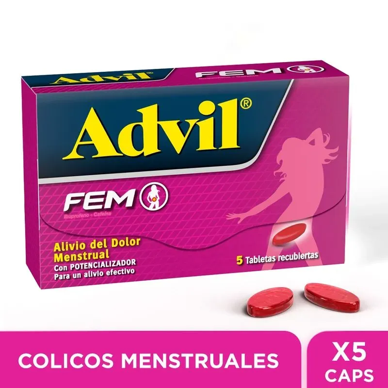 Advil Fem 400/65 mg Caja X 5 Tabletas