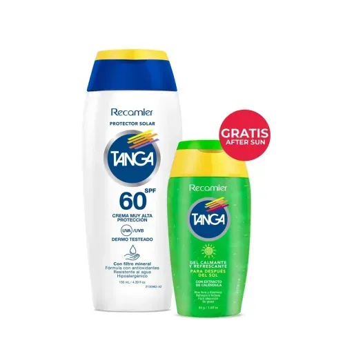 Bloqueador Tanga SPF60 130 ml + Gel AFS 85 ml Gratis