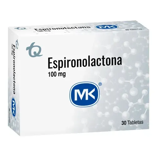 Espironolactona 100 mg Caja X 30 tabletas MK