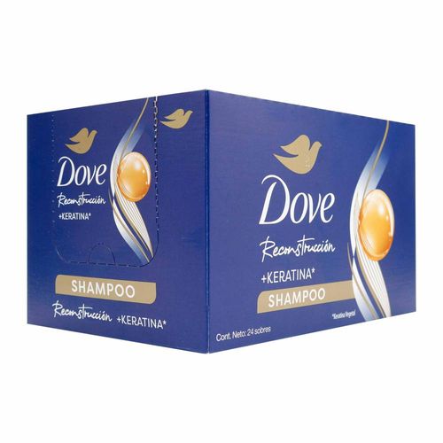 Shampoo Dove Reconstrucción Caja X 24 sobres 18 ml
