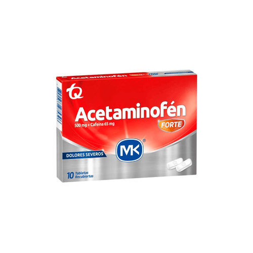 Acetaminofen Forte Caja X 10 Tabletas Mk