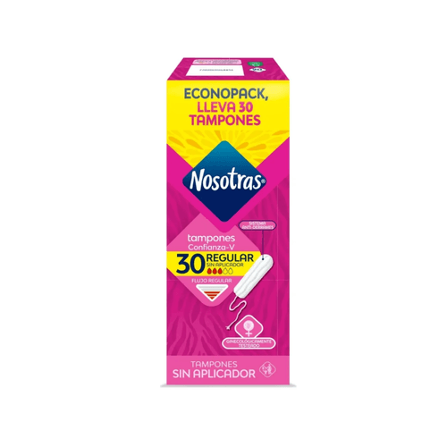 Tampones Nosotras Sin Aplicador Regular X30 Unidades