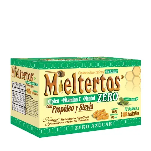 Mieltertos Zero Pastas Masticable Sobre X12 Unidades Natural Freshly