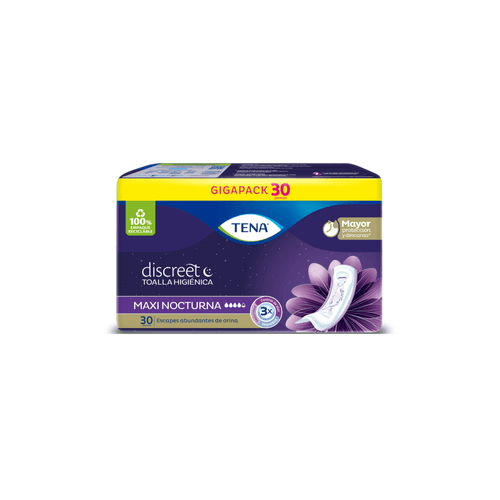 Toalla Higienica Tena Discreet Maxi X30 Unidades Familia