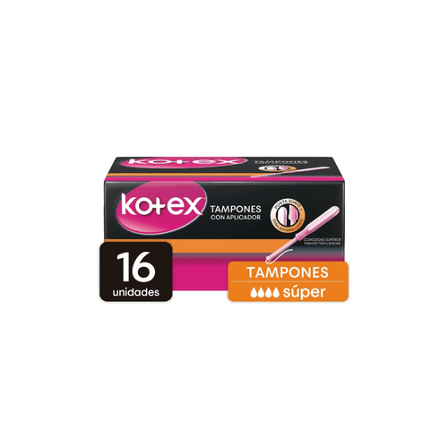 Tampón Kotex Con Aplicador Super X16 Unidades