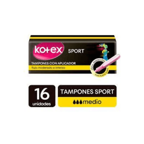 Tampón Kotex Con Aplicador Medio X16 Unidades
