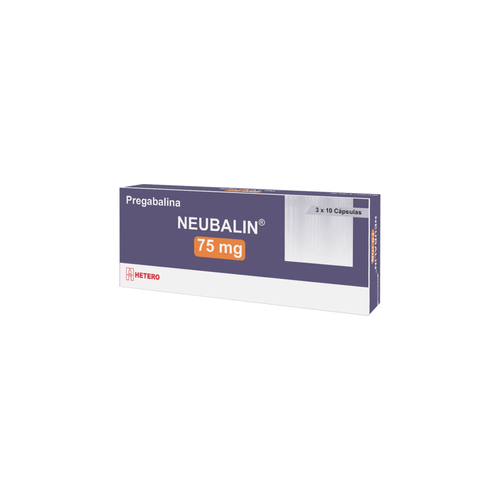 Neubalin 75Mg Cápsula Dura Caja X30 Cápsulas Hetero